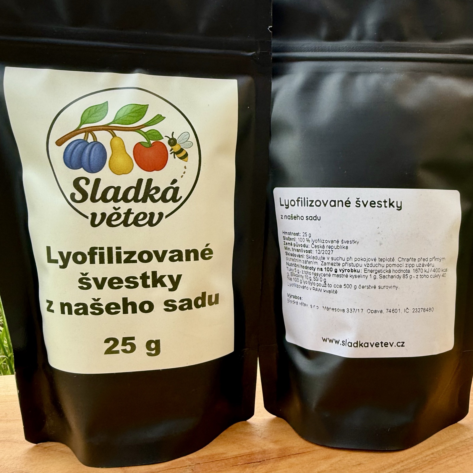 Lyofilizované švestky z našeho sadu
